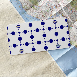 Navy Blue Polka Dots, Polka Dot Pattern, Dots License Plate