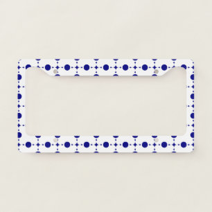 Navy Blue Polka Dots, Polka Dot Pattern, Dots License Plate Frame