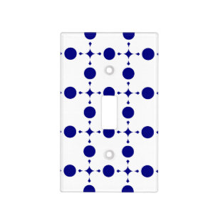 Navy Blue Polka Dots, Polka Dot Pattern, Dots Light Switch Cover