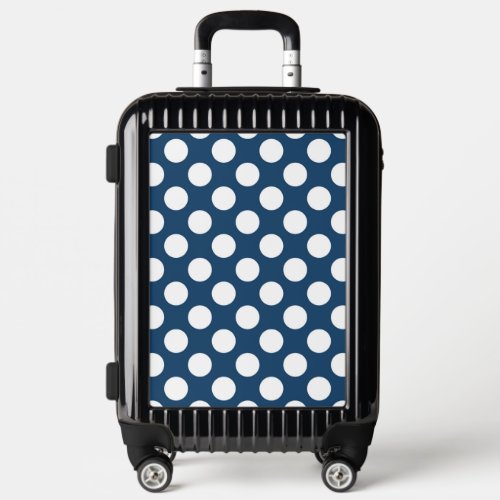 Navy Blue Polka Dots Polka Dot Pattern Dots Luggage