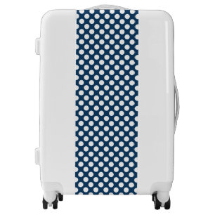 Navy Blue Polka Dots, Polka Dot Pattern, Dots Luggage
