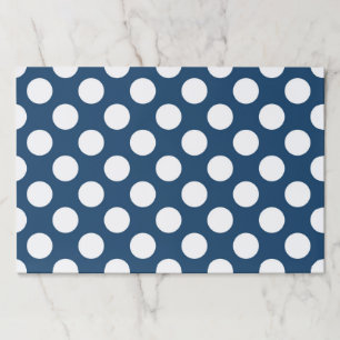 Navy Blue Polka Dots, Polka Dot Pattern, Dots Paper Pad