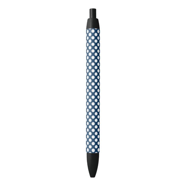 Navy Blue Polka Dots, Polka Dot Pattern, Dots Pen (Front Vertical)