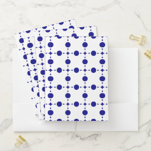 Navy Blue Polka Dots, Polka Dot Pattern, Dots Pocket Folder