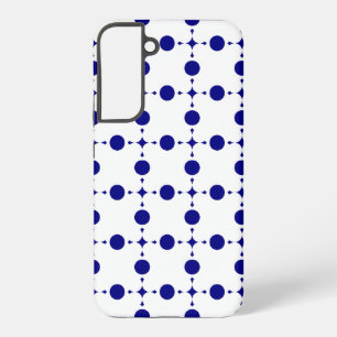 Navy Blue Polka Dots, Polka Dot Pattern, Dots Samsung Galaxy S22+ Case