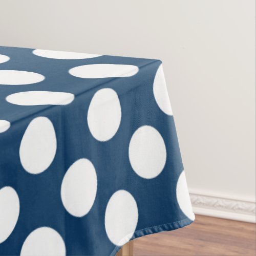 Navy Blue Polka Dots Polka Dot Pattern Dots Tablecloth