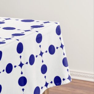 Navy Blue Polka Dots, Polka Dot Pattern, Dots Tablecloth