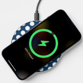 Navy Blue Polka Dots, Polka Dot Pattern, Dots Wireless Charger (Phone)