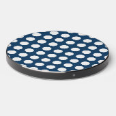 Navy Blue Polka Dots, Polka Dot Pattern, Dots Wireless Charger (Front 2)