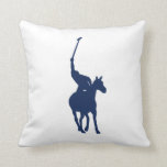Navy Blue Polo Player Pillow