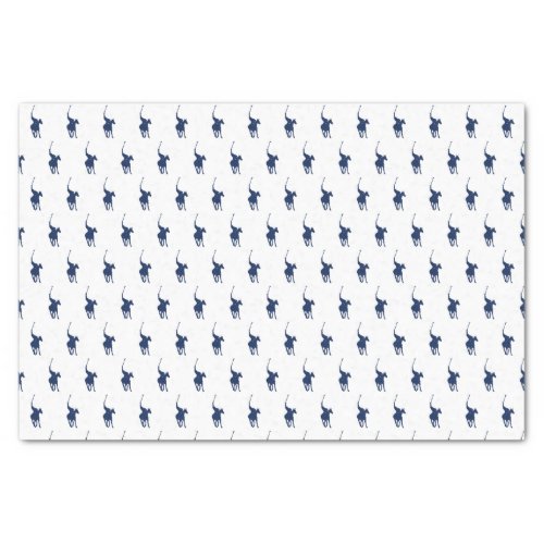 Navy Blue Polo Player Tissue Paper