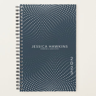 Navy Blue Pop Dots Year Weekly Planner