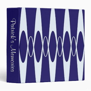 Navy Blue Pulse Personal 3 Ring Binder
