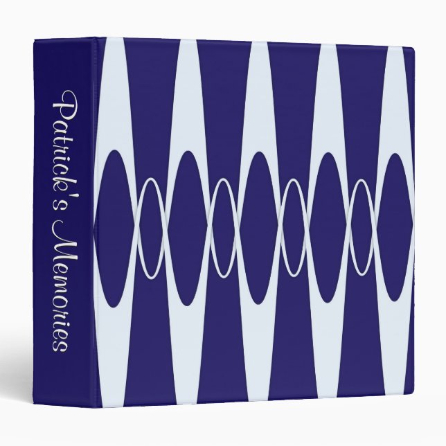 Navy Blue Pulse Personal 3 Ring Binder (Front/Spine)