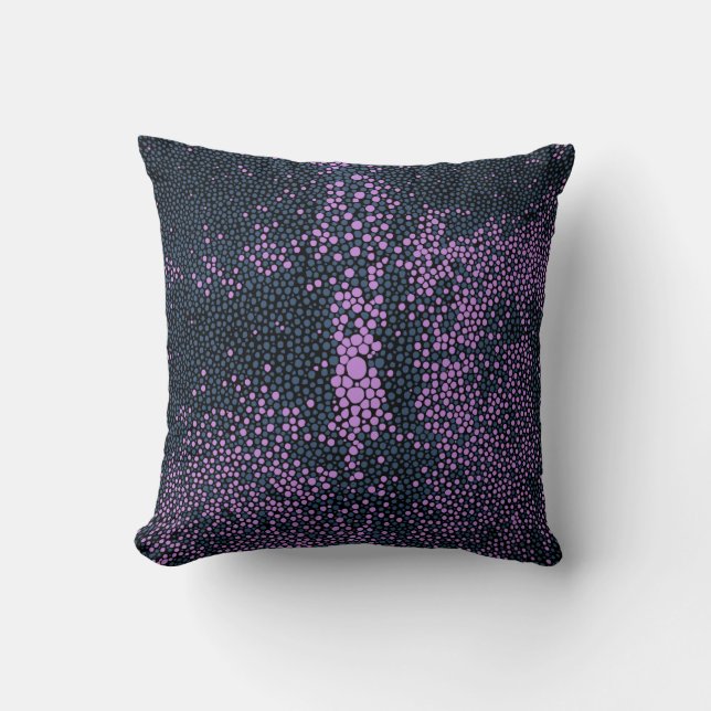 Navy blue & Purple Shagreen Throw Pillow (Front)