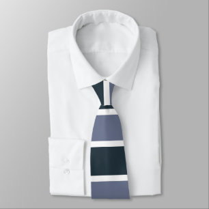 Navy Blue Purple Stripes Neck Tie