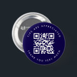 Navy Blue QR Code Tip Button<br><div class="desc">Navy Blue QR Code Tip Button</div>
