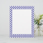 Navy Blue Quatrefoil Pattern (Standing Front)