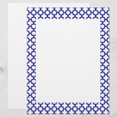 Navy Blue Quatrefoil Pattern (Front/Back)
