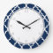 Navy Blue Quatrefoil Pattern