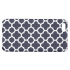 Navy Blue Quatrefoil Trellis Pattern