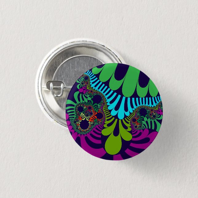 Navy Blue Rainbow Mod Button (Front & Back)