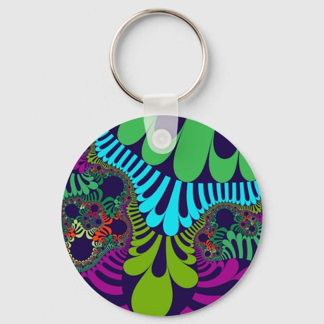Navy Blue Rainbow Mod Keychain (Front)