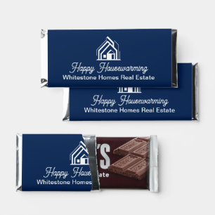 Navy Blue Real Estate Company Custom Realtor Hershey Bar Favors