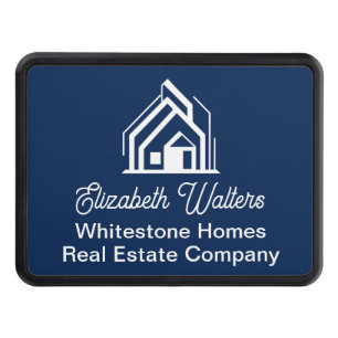 Navy Blue Real Estate Company Customized Realtor Hitch Cover