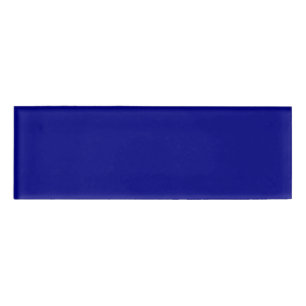 Navy Blue Rectangle Name Tag