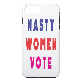 Navy Blue Red Pink Magenta Nasty Women Vote iPhone 8 Plus/7 Plus Case