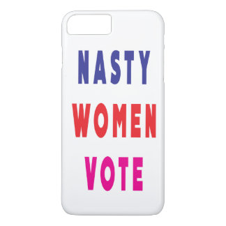Navy Blue Red Pink Magenta Nasty Women Vote iPhone 8 Plus/7 Plus Case