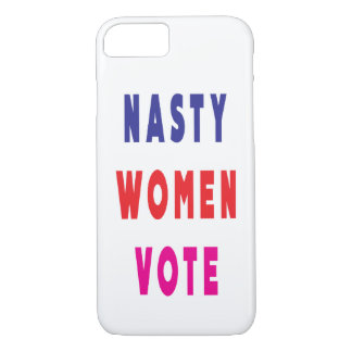 Navy Blue Red Pink Magenta Nasty Women Vote iPhone 8/7 Case