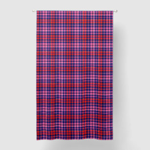 Navy Blue Red Pink Plaid Tartan Design  Blackout Curtains