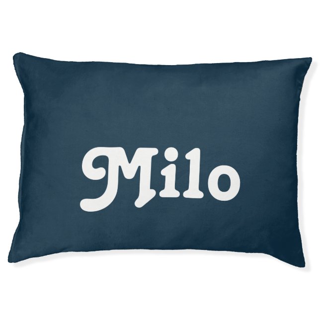 Navy Blue Retro Pet Bed (Front)