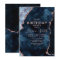 Navy Blue & Rose Gold Birthday Party Invitation