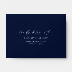 Navy Blue RSVP Envelope