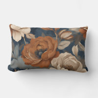 Navy Blue Rust Modern Farmhouse Floral