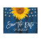 Navy Blue Rustic Sunflower Wedding Save the Date