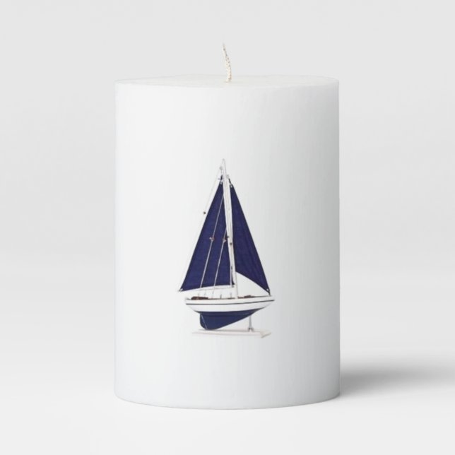 Navy Blue Sailboat candles (Front)