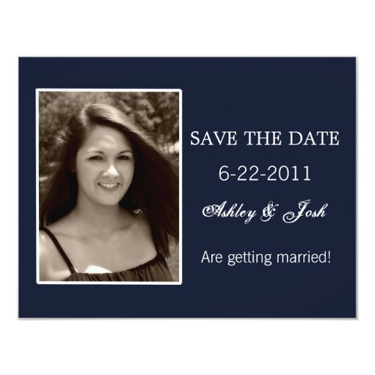 Navy Blue Save The Date Invites