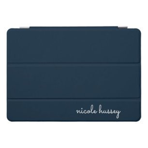 Navy Blue Script    Stylish Monogram Modern iPad Pro Cover