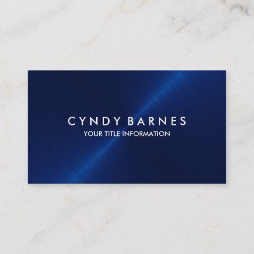 Customizable Navy Blue Sheen Business Card