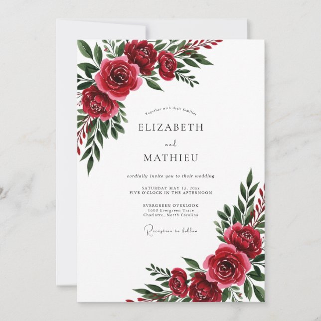 Navy Blue Shimmering Winter Wedding Invitation (Front)