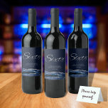 Navy Blue Silver Agate 60th Birthday Wine Label<br><div class="desc">Make your 60th birthday celebration truly unforgettable with this elegant wine bottle label. The stunning navy blue agate slice and faux silver glitter borders create a luxurious backdrop for the stylish script typography that radiates sophistication. This label is not limited to birthday celebrations as it can be customized for any...</div>