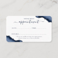 Navy Blue Silver Agate Glitter Sparkle Business