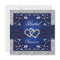 Navy Blue, Silver Floral, Hearts Bridal Shower