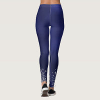 Navy Blue Glitter Leggings