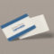 Navy Blue & Silver Note Card