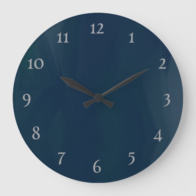 Navy blue simple Acrylic Wall Clock (Front)